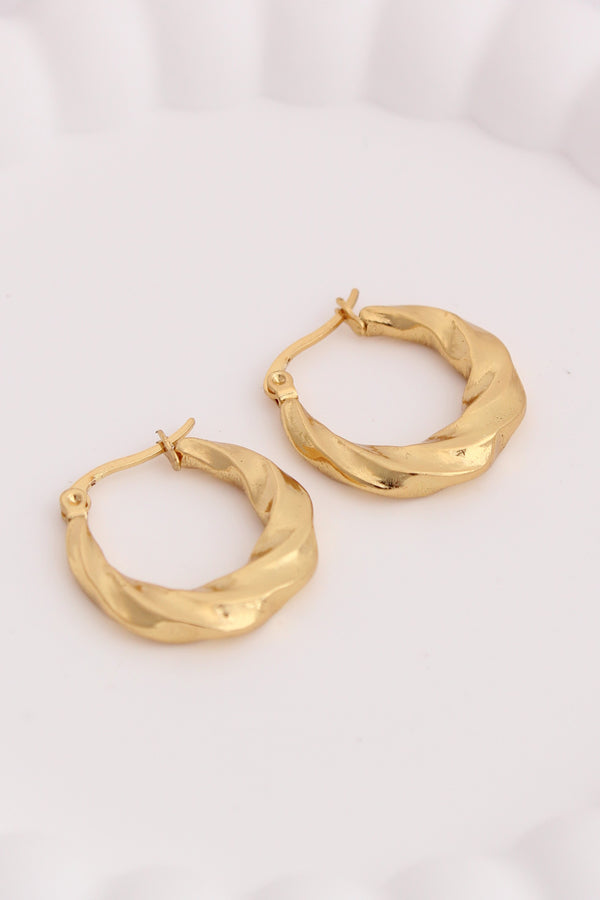 Artistic Twisted Braid Hoops For Women (ESHP014)