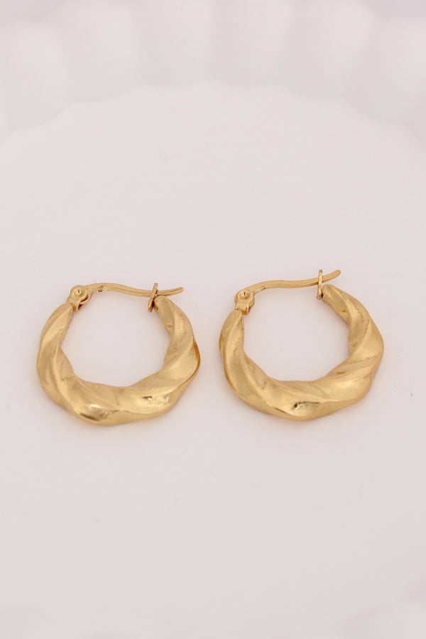 Artistic Twisted Braid Hoops For Women (ESHP014)