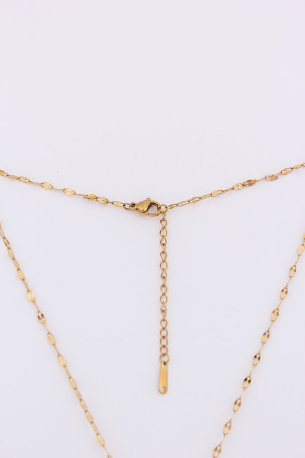 Blue Heart Pendant Necklace In Gold Polish (P035)