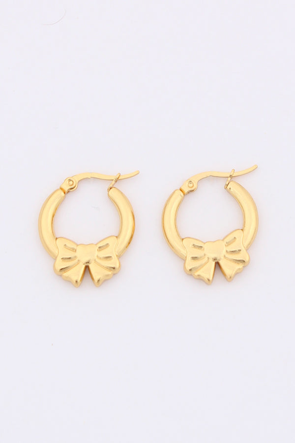Charming Hoops With Bow For Women (ESHP006)