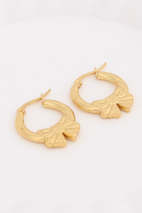 Charming Hoops With Bow For Women (ESHP006)
