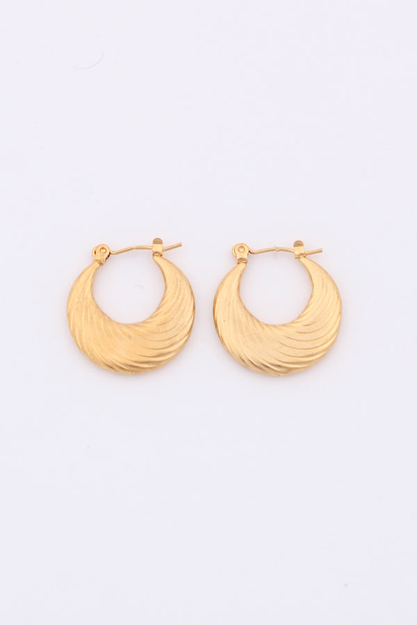 Chic Chunky Textured Hoops For Women (ESHP005)