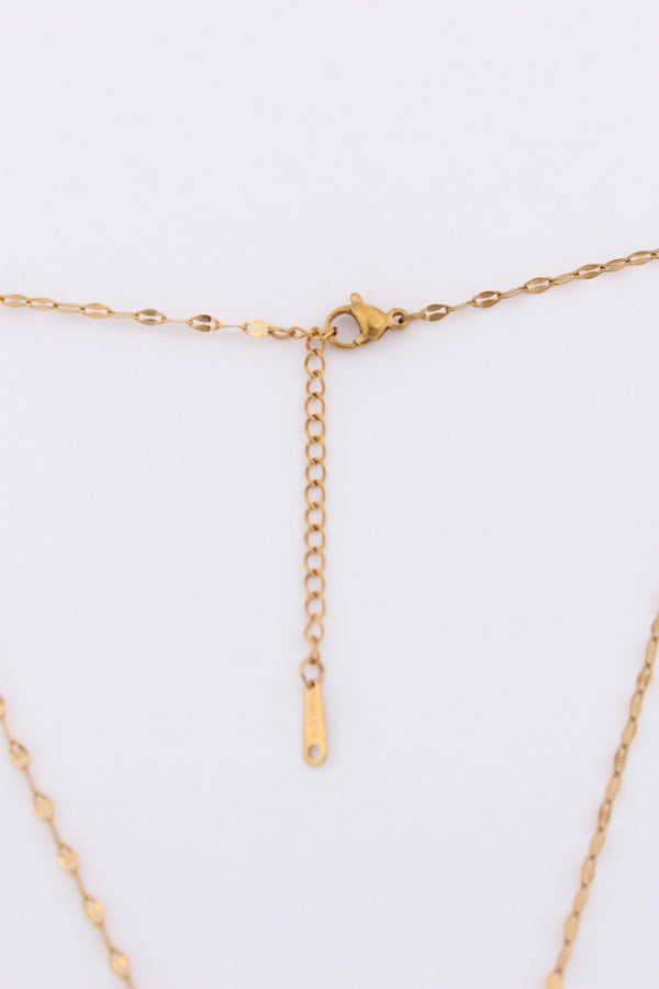 Colourful Butterfly In Gold Polish Necklace (P020)