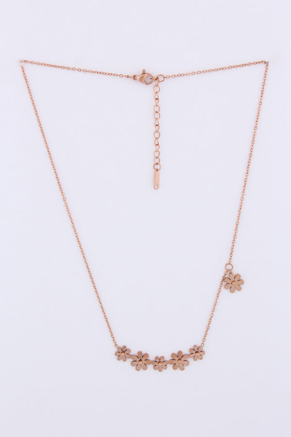 Copper Polish Pendant Composed With Flowers (P-002)