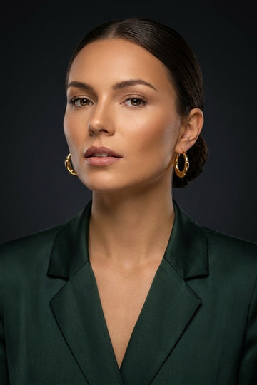 Elegant Small Chunky Hoops For Women