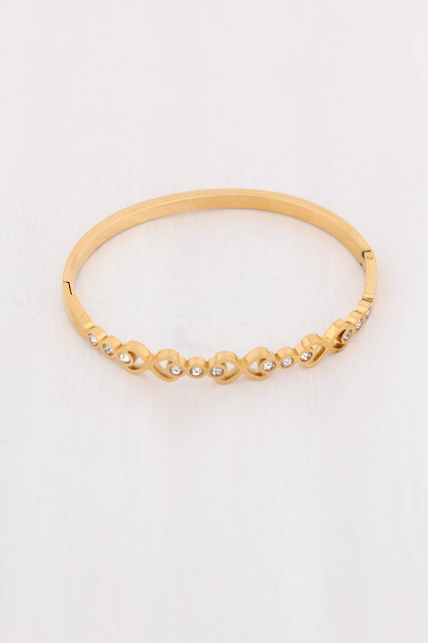 Eternal Design With Small Stones In Gold Anti Tarnish (BA022)