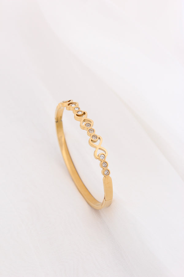 Eternal Design With Small Stones In Gold Anti Tarnish (BA022)