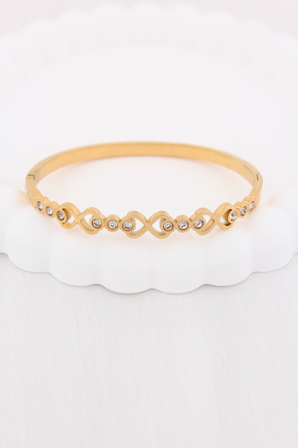 Eternal Design With Small Stones In Gold Anti Tarnish (BA022)