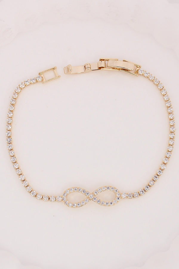 Eternal Shine Bracelet In Gold Polish And Stones (BR022)