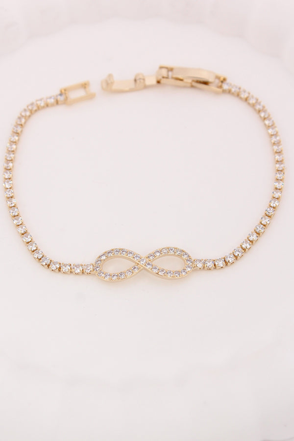 Eternal Shine Bracelet In Gold Polish And Stones (BR022)