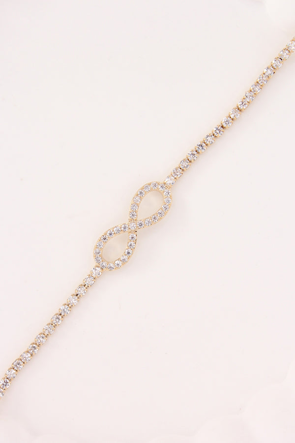 Eternal Shine Bracelet In Gold Polish And Stones (BR022)