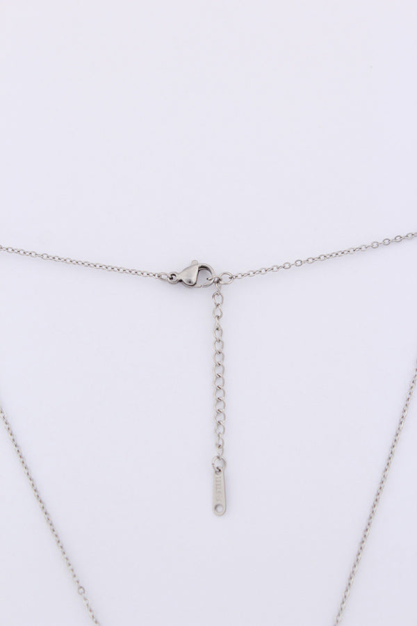 Evil Eye In Silver Polish Pendant Necklace (P-008-S)