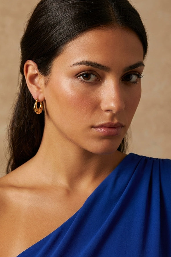 Fancy Small Hoops With Centre Design For Women