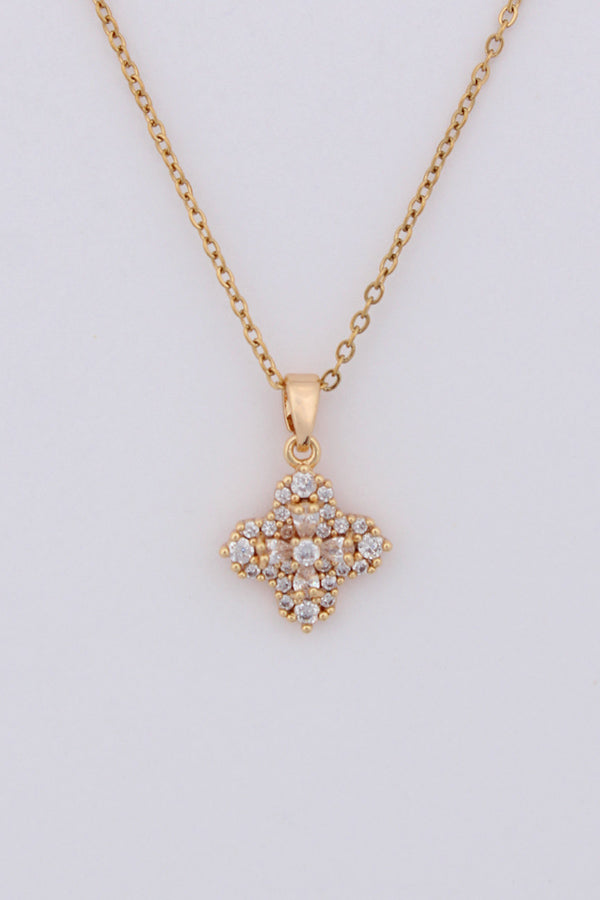 Golden Star Gold Polish Pendant Necklace (P-004)