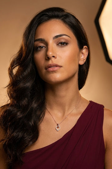 Heart Attached With Ring Rosegold Polish Pendant Necklace