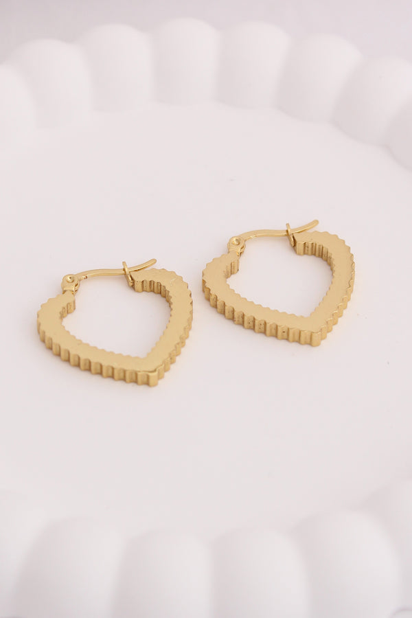Lovely Hoops In Heart Shape For Women (ESHP009)