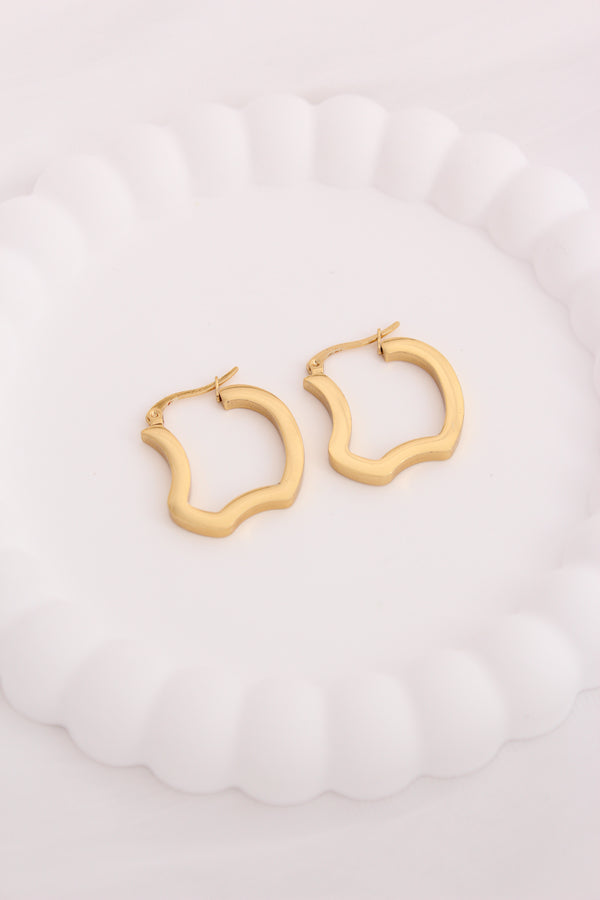 Lustrous Hoops In Classic Polish For Women (ESHP036)