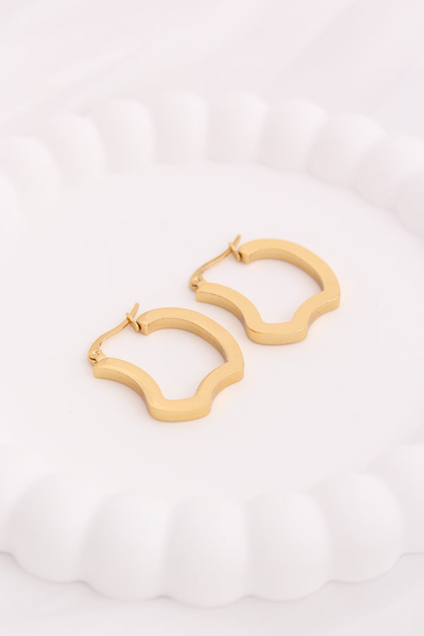 Lustrous Hoops In Classic Polish For Women (ESHP036)
