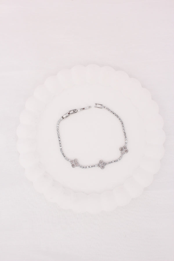 Narrow Bracelet With Four Leaf Clover (BR009)