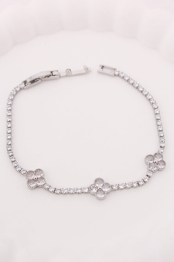 Narrow Bracelet With Four Leaf Clover (BR009)