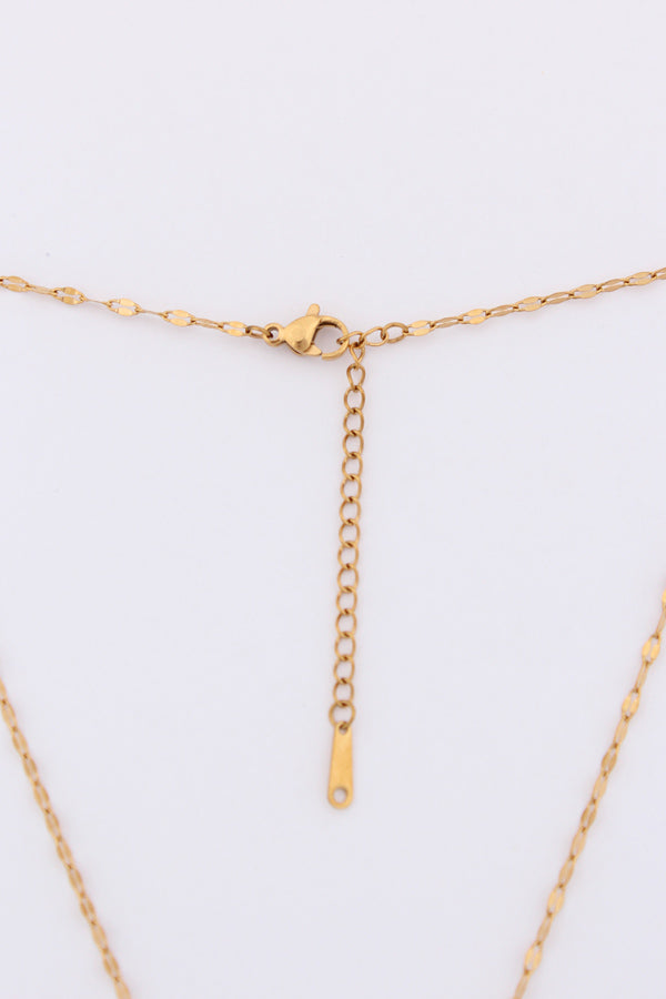 Necklace In Gold Polish With Pink Colour Swan Pendant (P041)