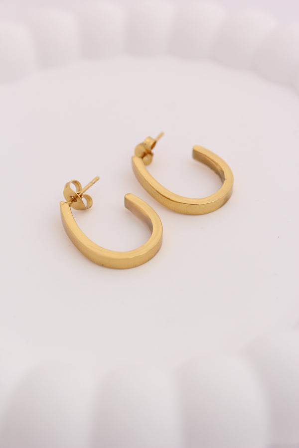Polished Classic Chunky Hoops For Women (ESHP019)