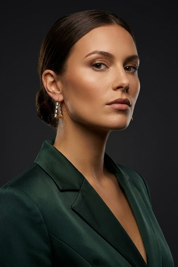 Radiant Small Texture Hoops For Women