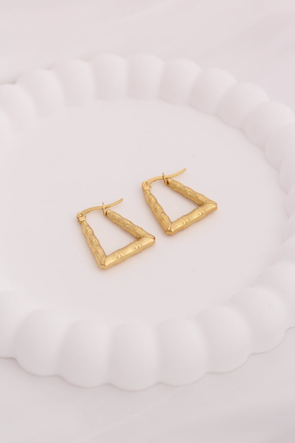 Radiant Small Texture Hoops For Women (ESHP028)
