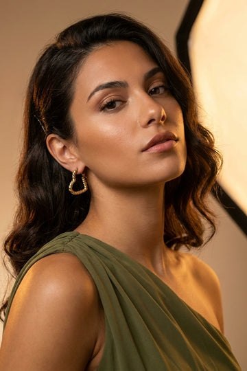 Romantic Twisted Heart Hoops For Women