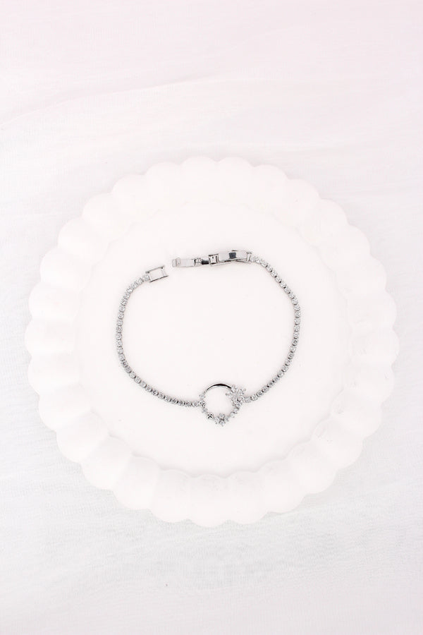 Silver Polish Bracelet With Center Pendant (BR008)