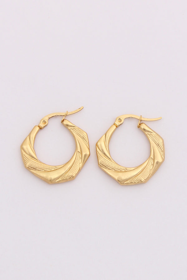 Sleek Twisted Hoops For Women (ESHP013)