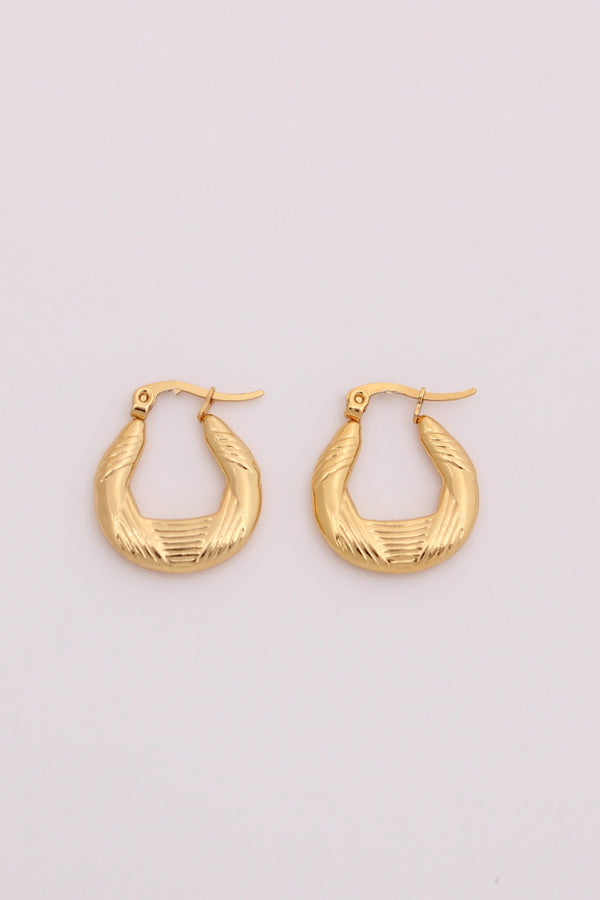 Small Chunky Hoops With Twist For Women (ESHP025)