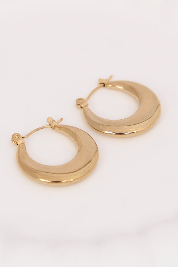 Timeless Classic Golden Hoops For Women (ESHP010)